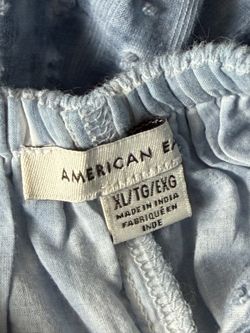 American Eagle Outfitters Light Blue Cotton Tiered Maxi Dress XL 54875 - Picture 11 of 16